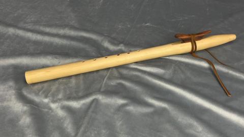 F# Yellow cedar handmade flute with otter totem